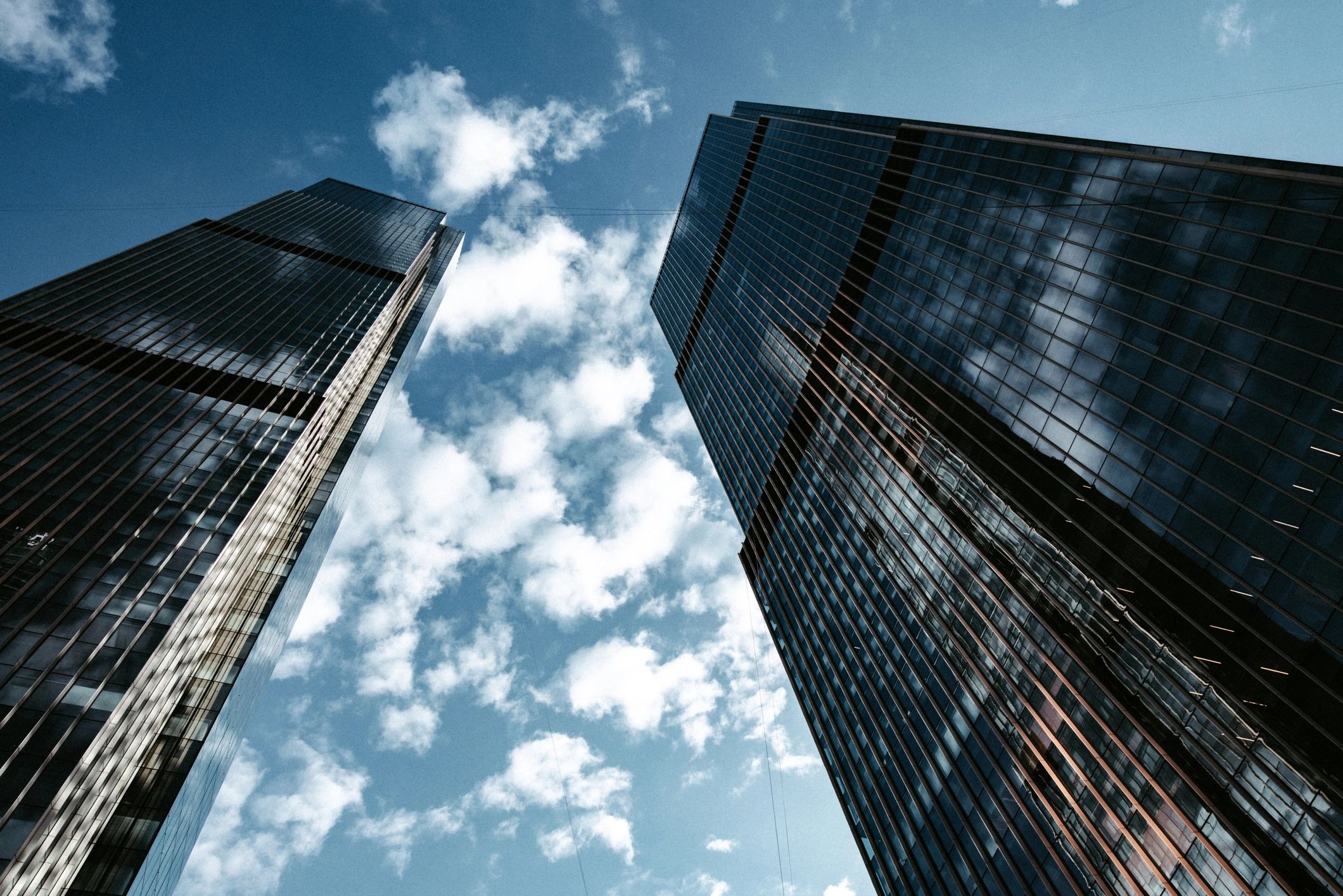 Modern business district skyline representing growth and network participation